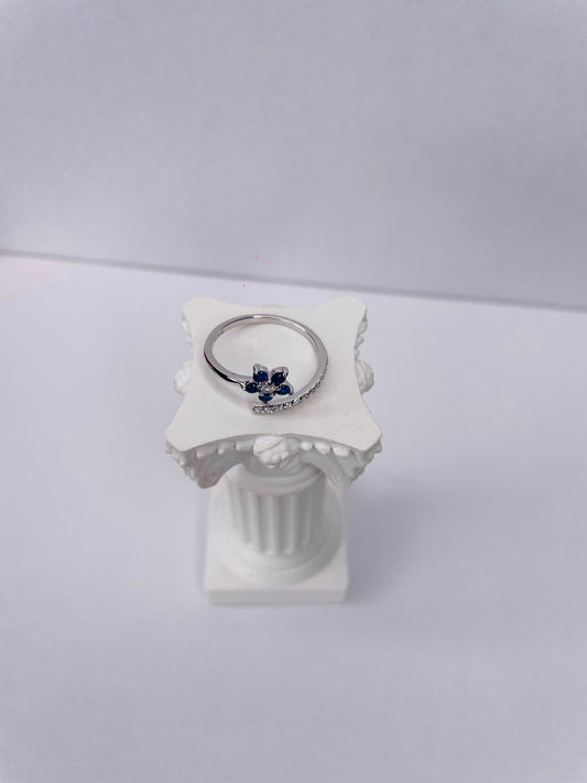 ANELLO MARGHERITA BLU